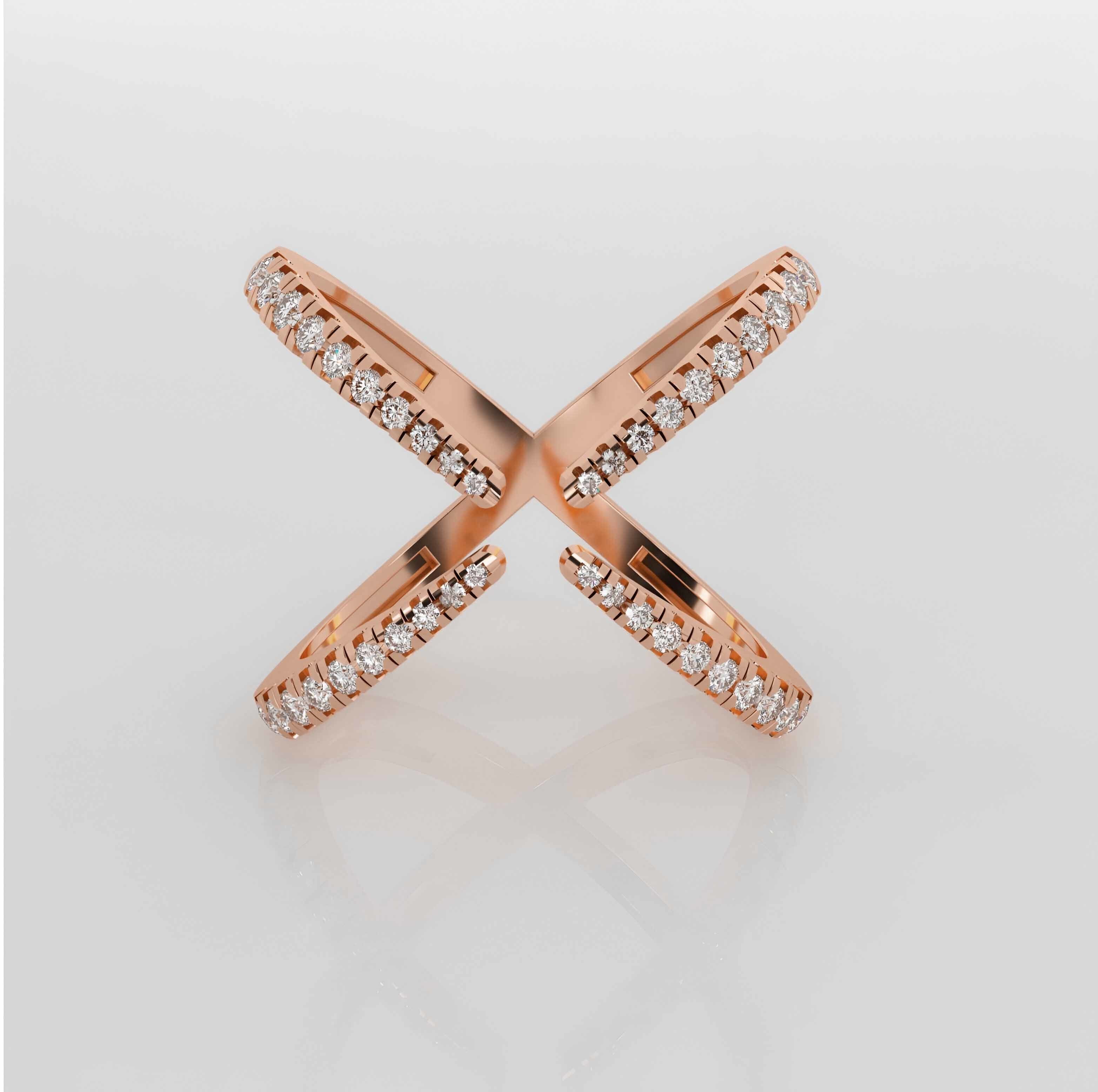 Wire Diamond Ring 3dm stl obj renders details 3D print model_1