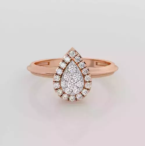 Pear Head Diamond Ring 3dm stl obj renders details 3D print model