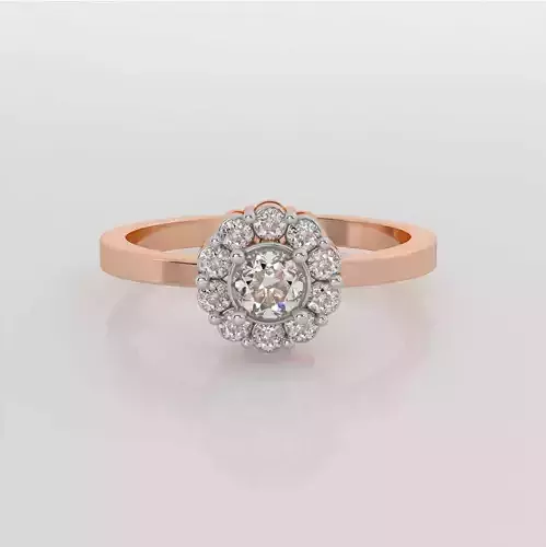 Solitaire Diamond Ring 3dm stl obj renders details