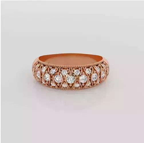 Eternity Diamond Ring 3dm stl obj renders details