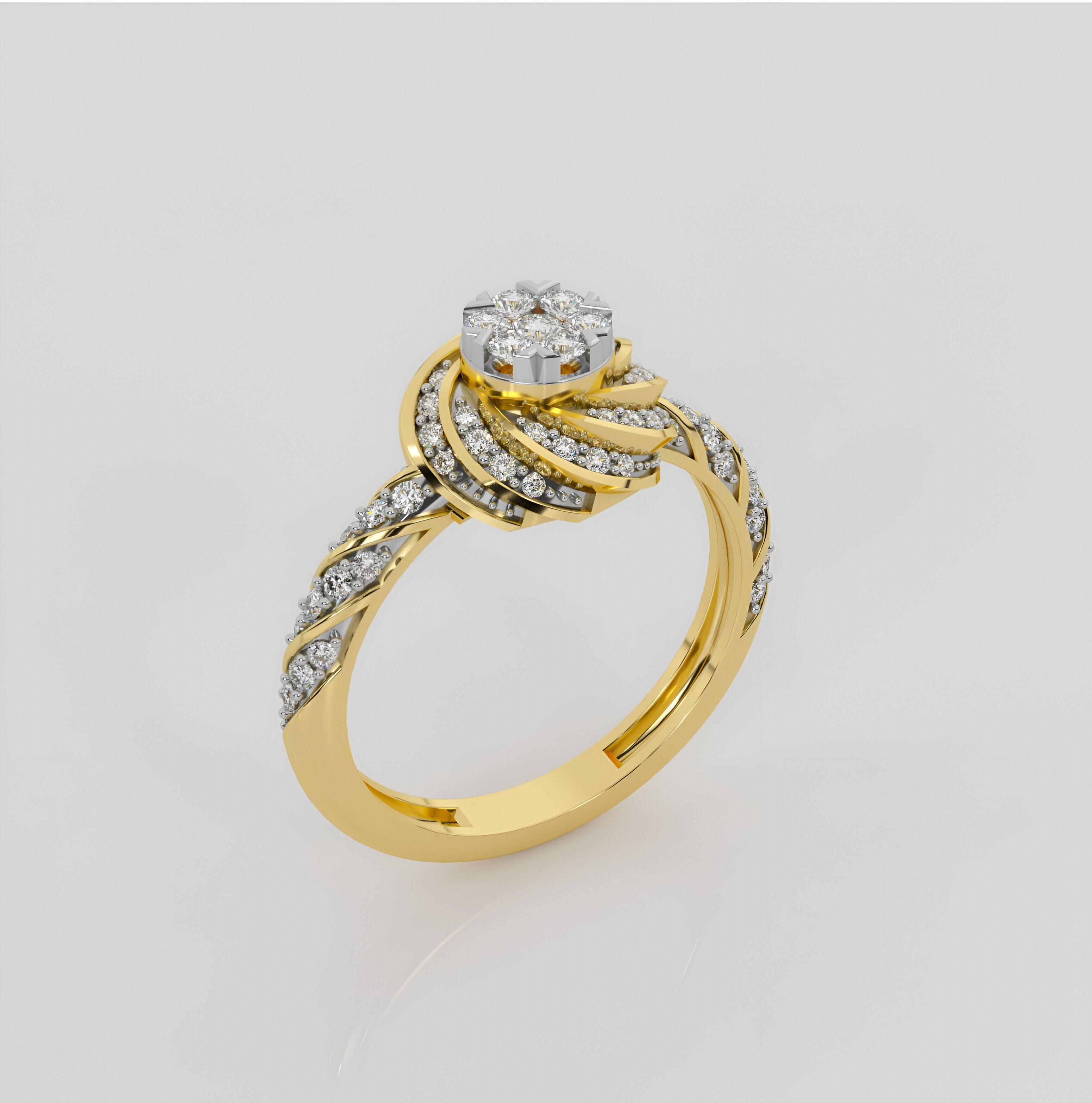 Diamond Ring 3dm stl obj renders details 3D print model_1