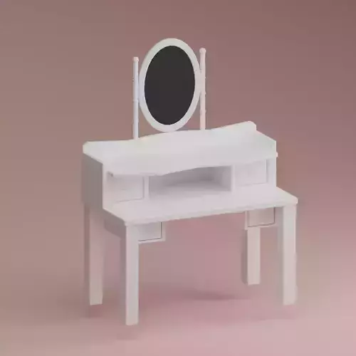 Makeup Table aesthetic mirror blender 3D model