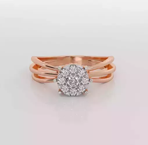 Halo Diamond Ring 3dm stl obj renders details