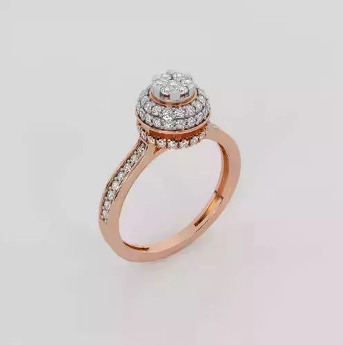 Halo Diamond Ring 3dm stl obj renders details