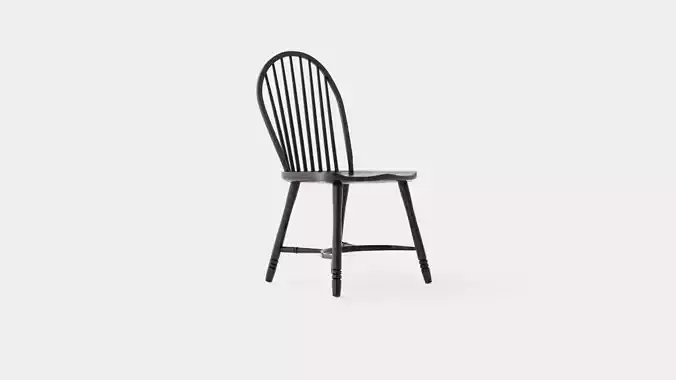 Windsor spindle chair black