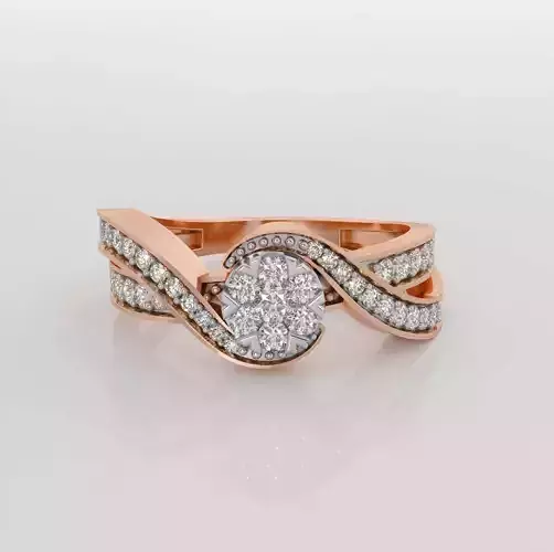 Halo Diamond Ring 3dm stl obj renders details