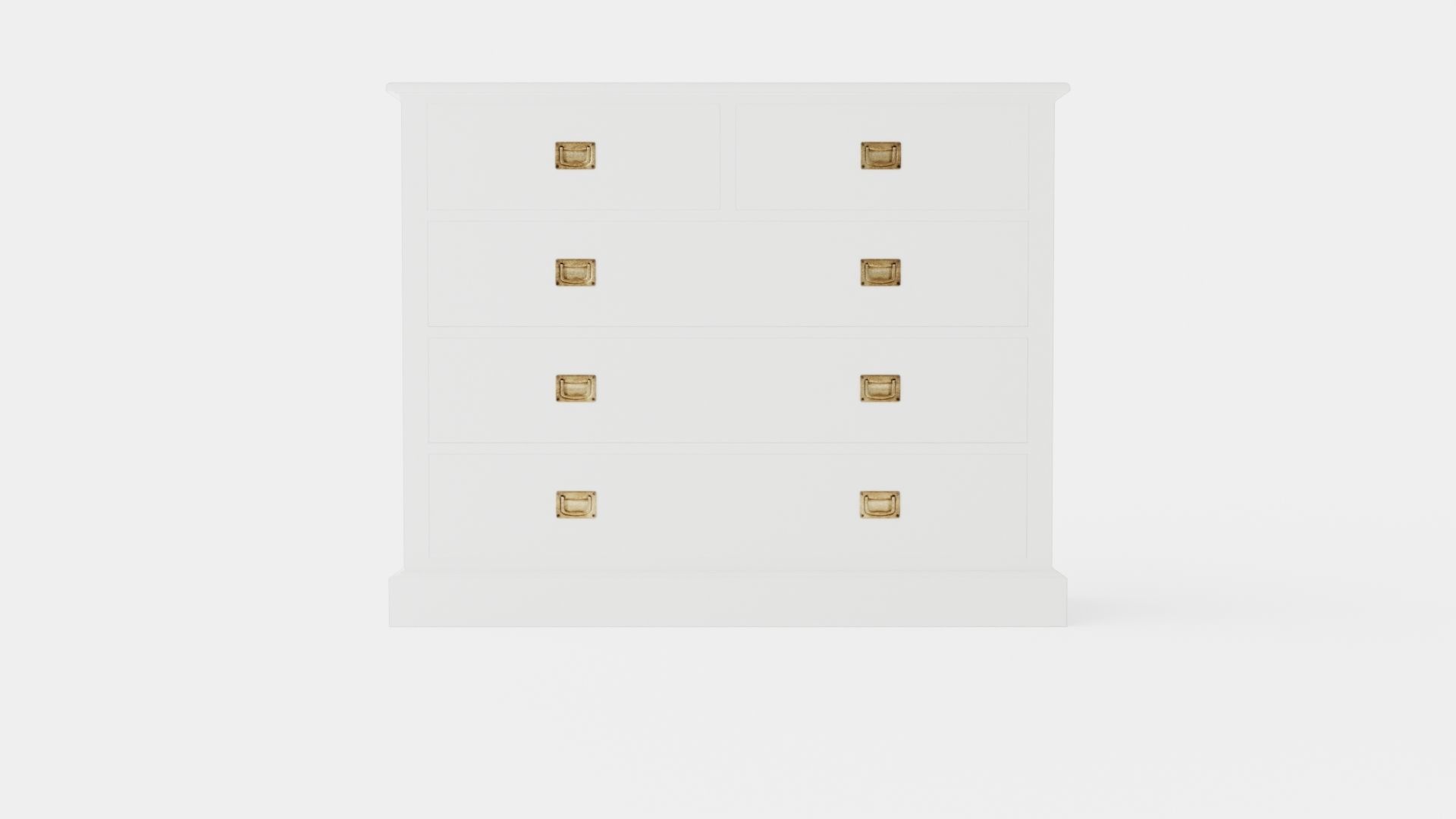 Sebago chest of drawers white Low-poly 3D model_1