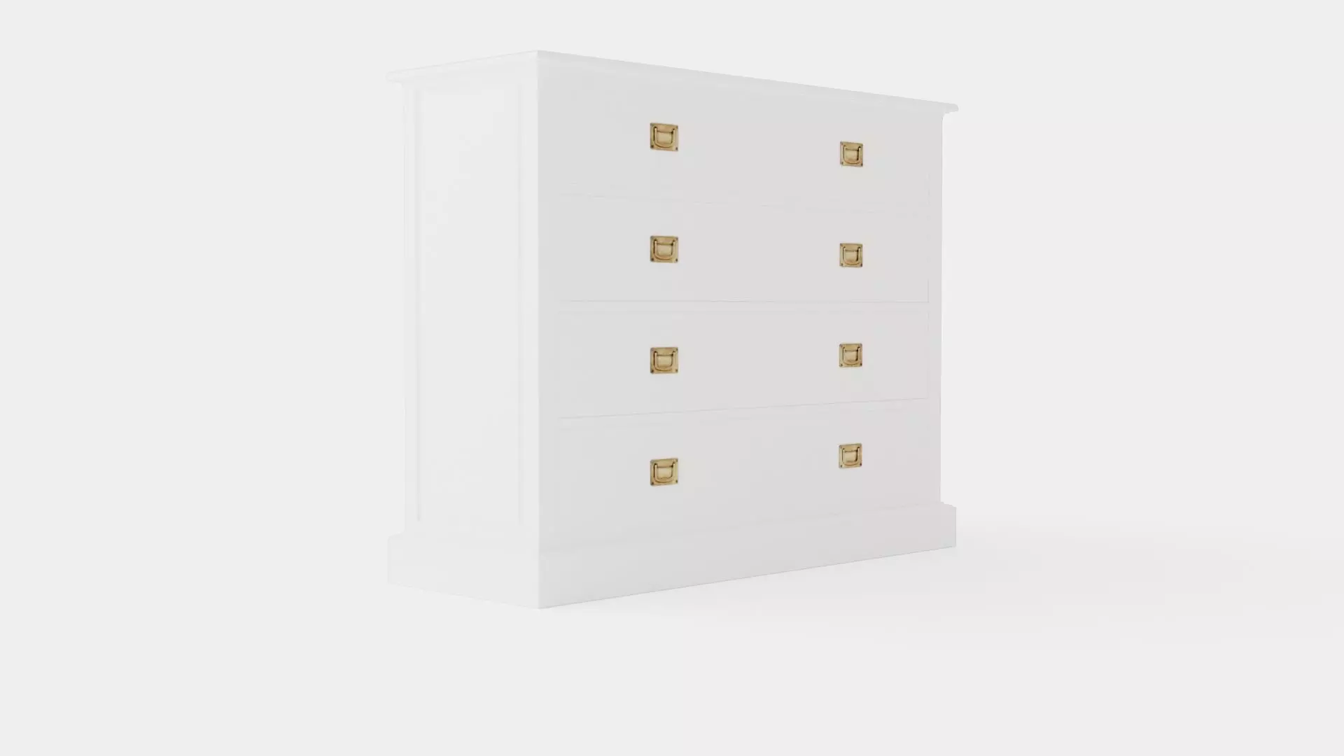 Sebago chest of drawers white Low-poly 3D model_0