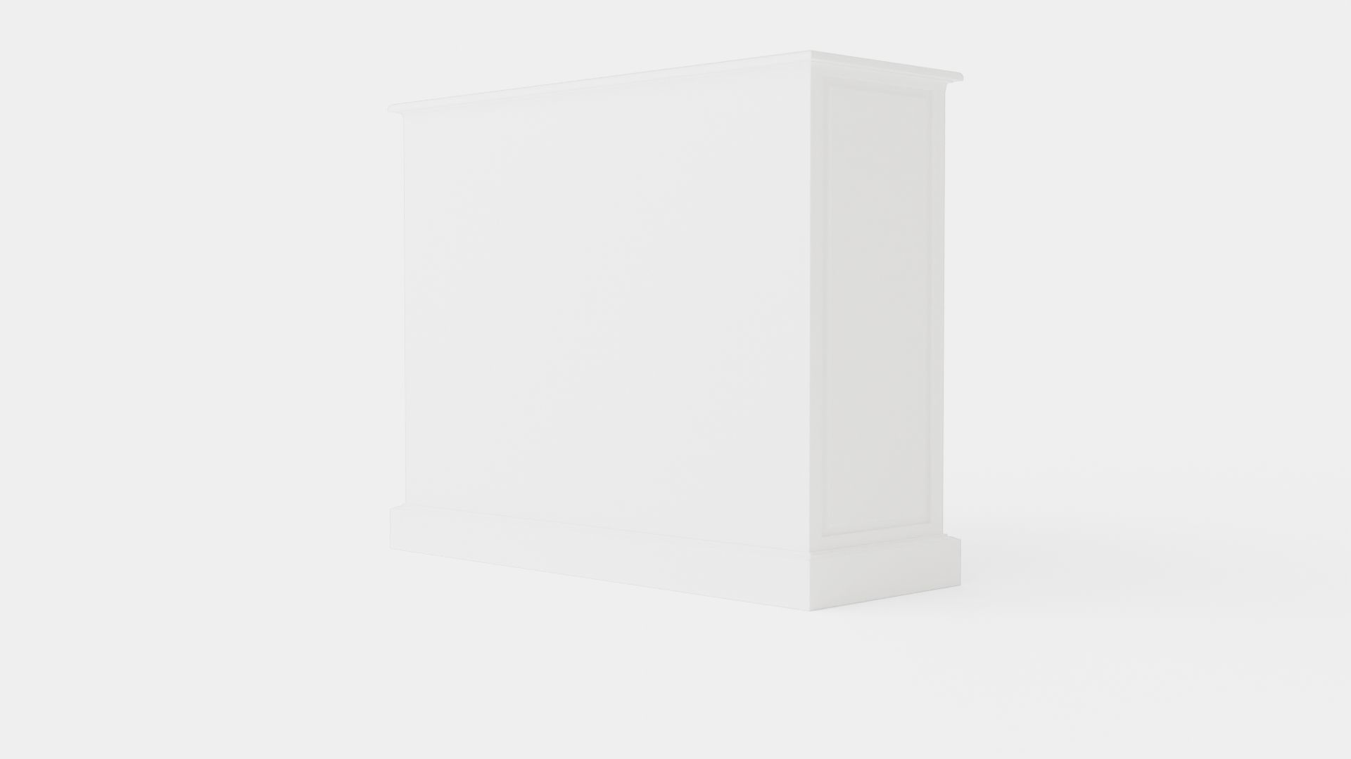 Sebago chest of drawers white Low-poly 3D model_3