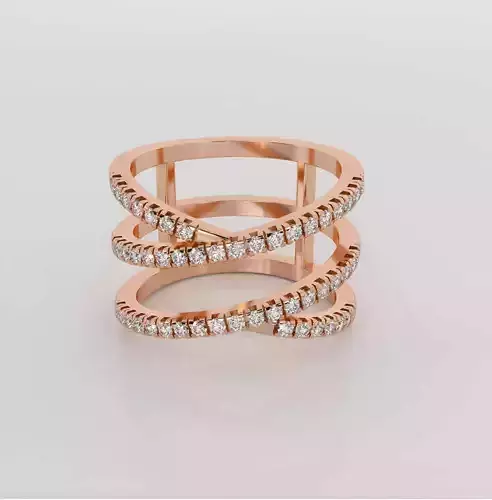 Wire Mesh Diamond Ring 3dm stl obj renders details