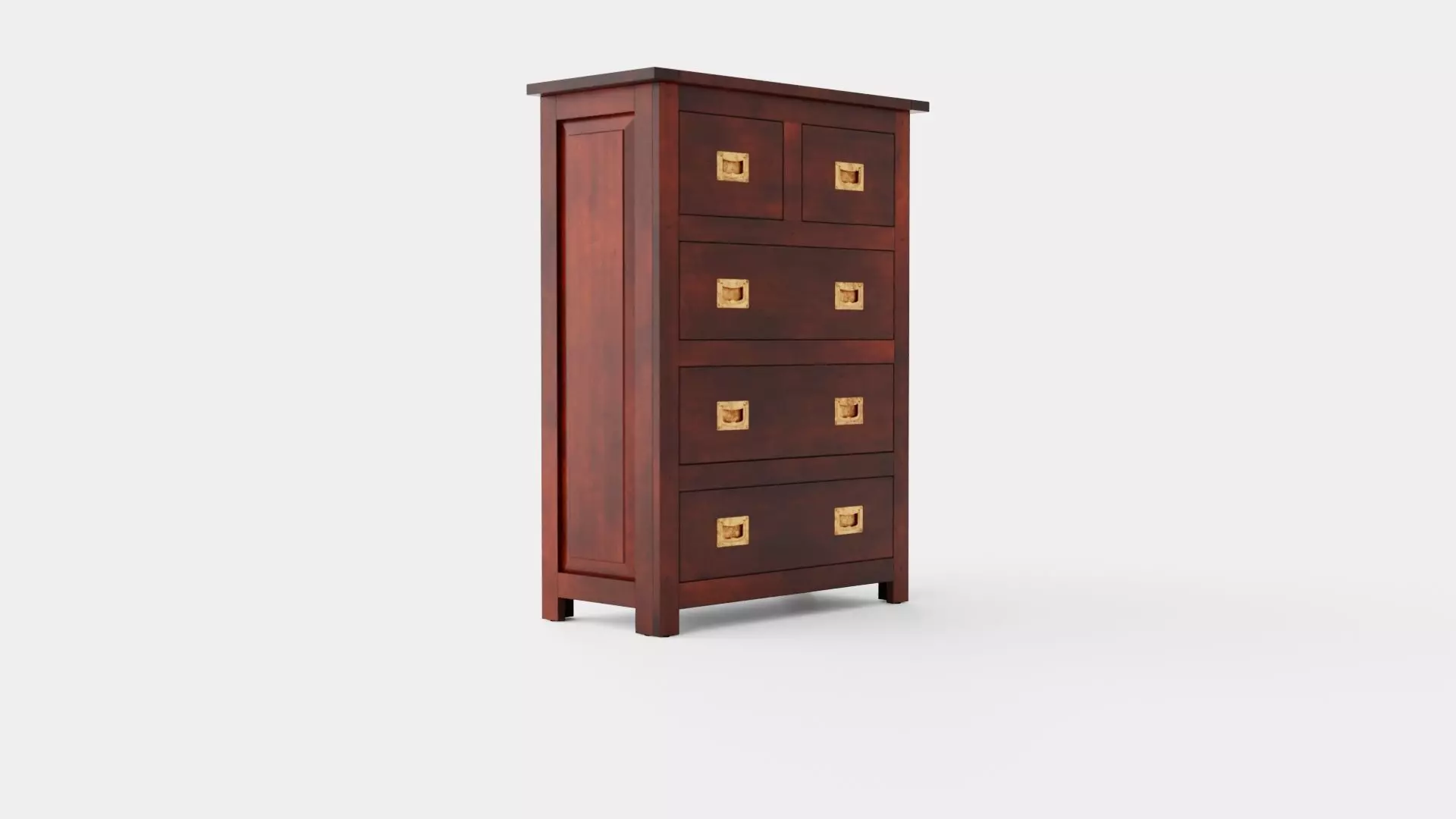 Backbay chest of drawers English Low-poly 3D model_0