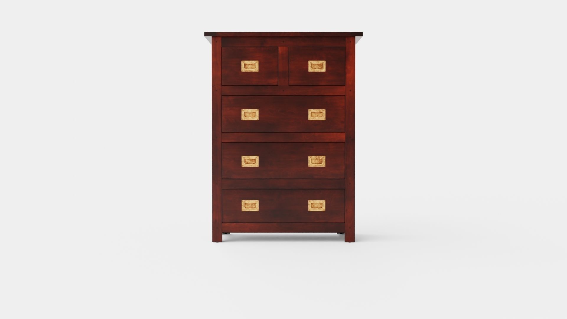 Backbay chest of drawers English Low-poly 3D model_1
