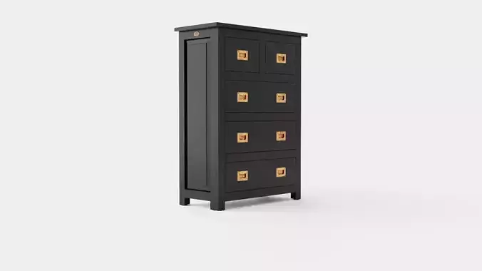 Backbay chest of drawers black