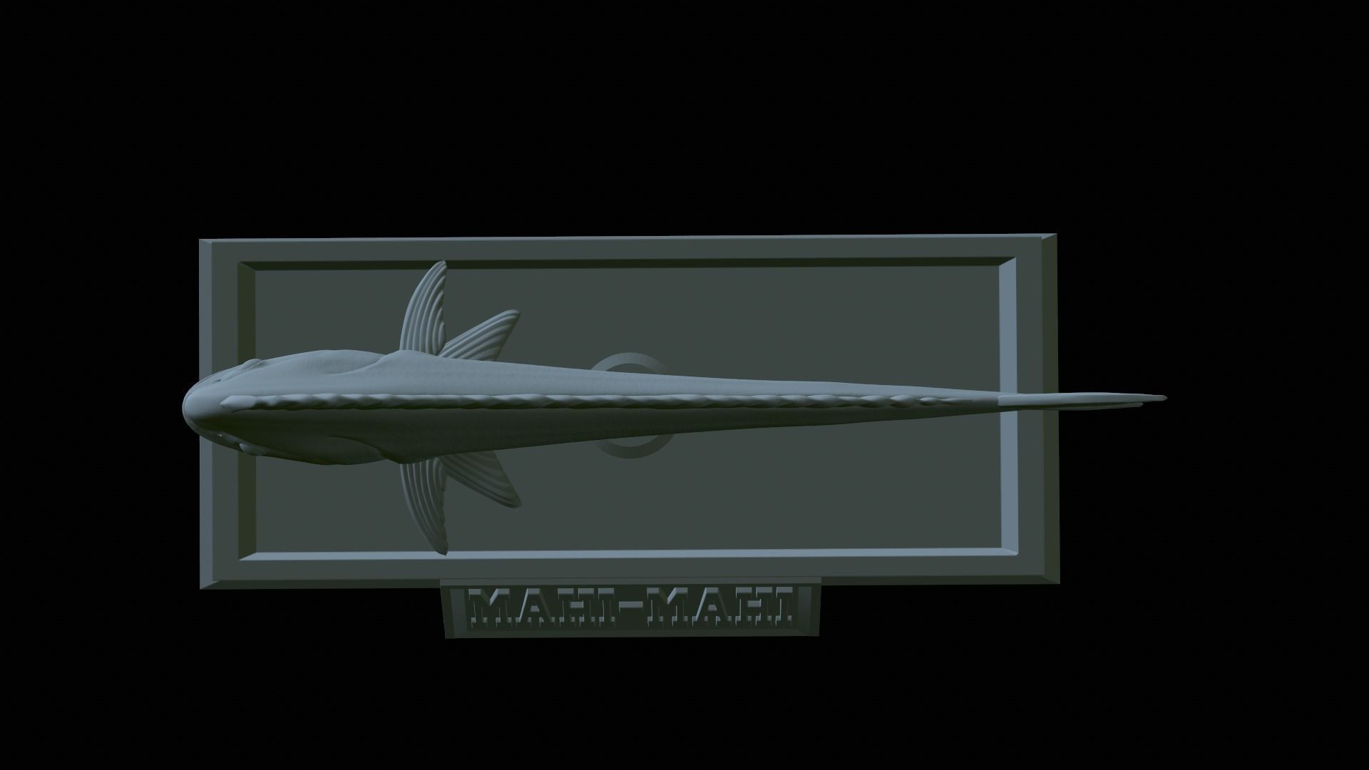 fish mahi mahi statue detailed texture 3D print model_27