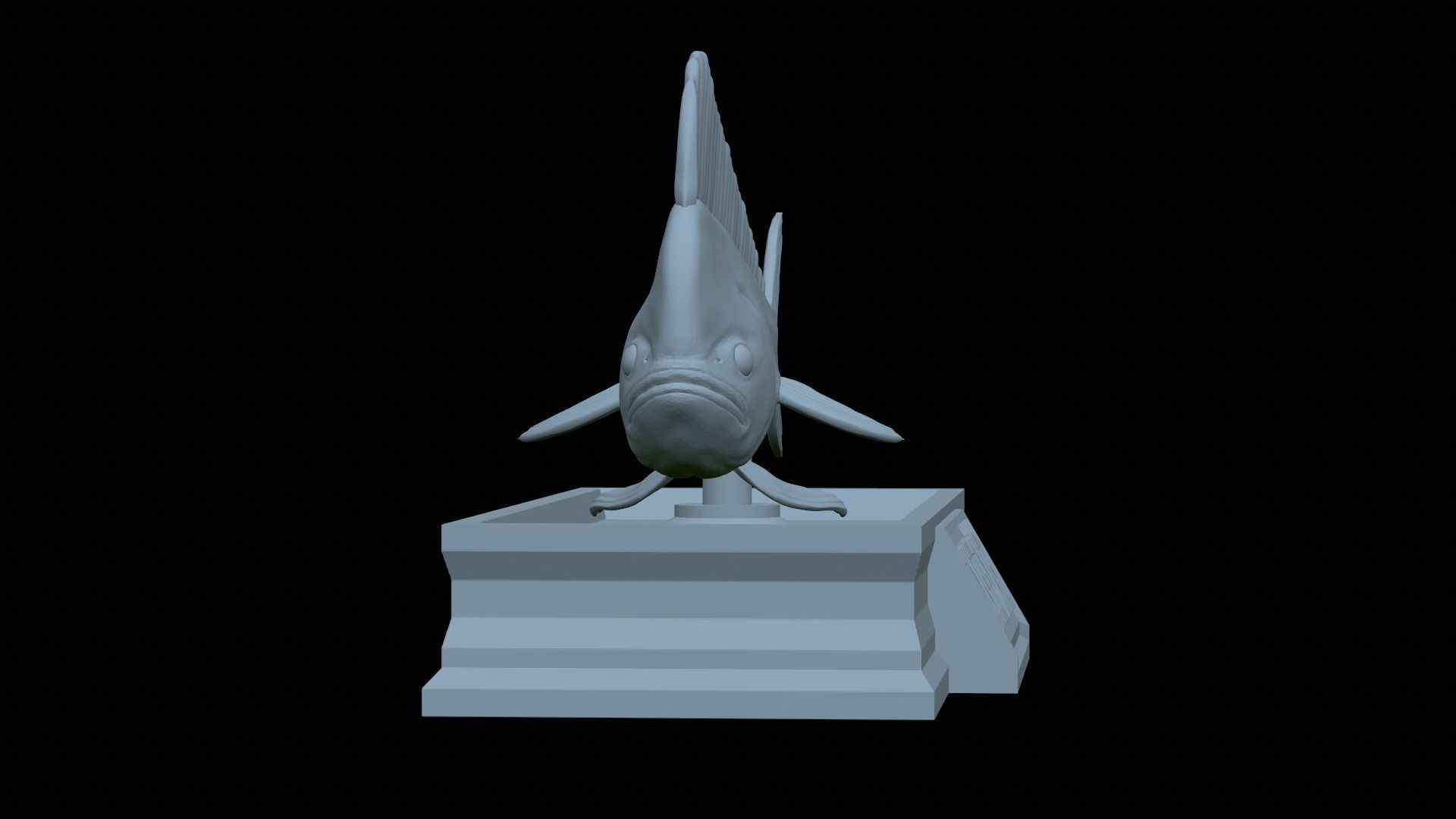 fish mahi mahi statue detailed texture 3D print model_16