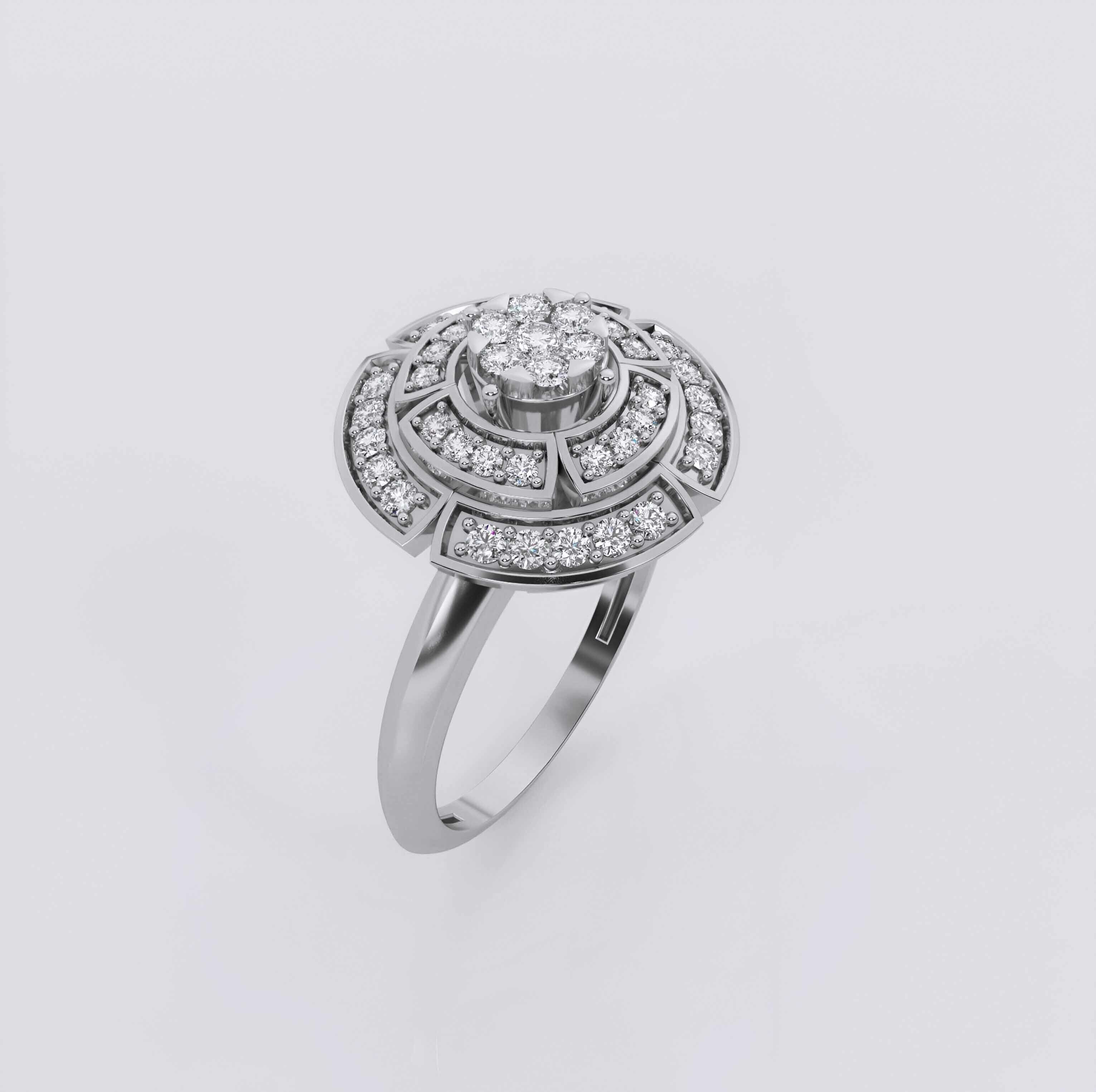 Galaxy Diamond Ring 3dm stl obj renders details 3D print model_2
