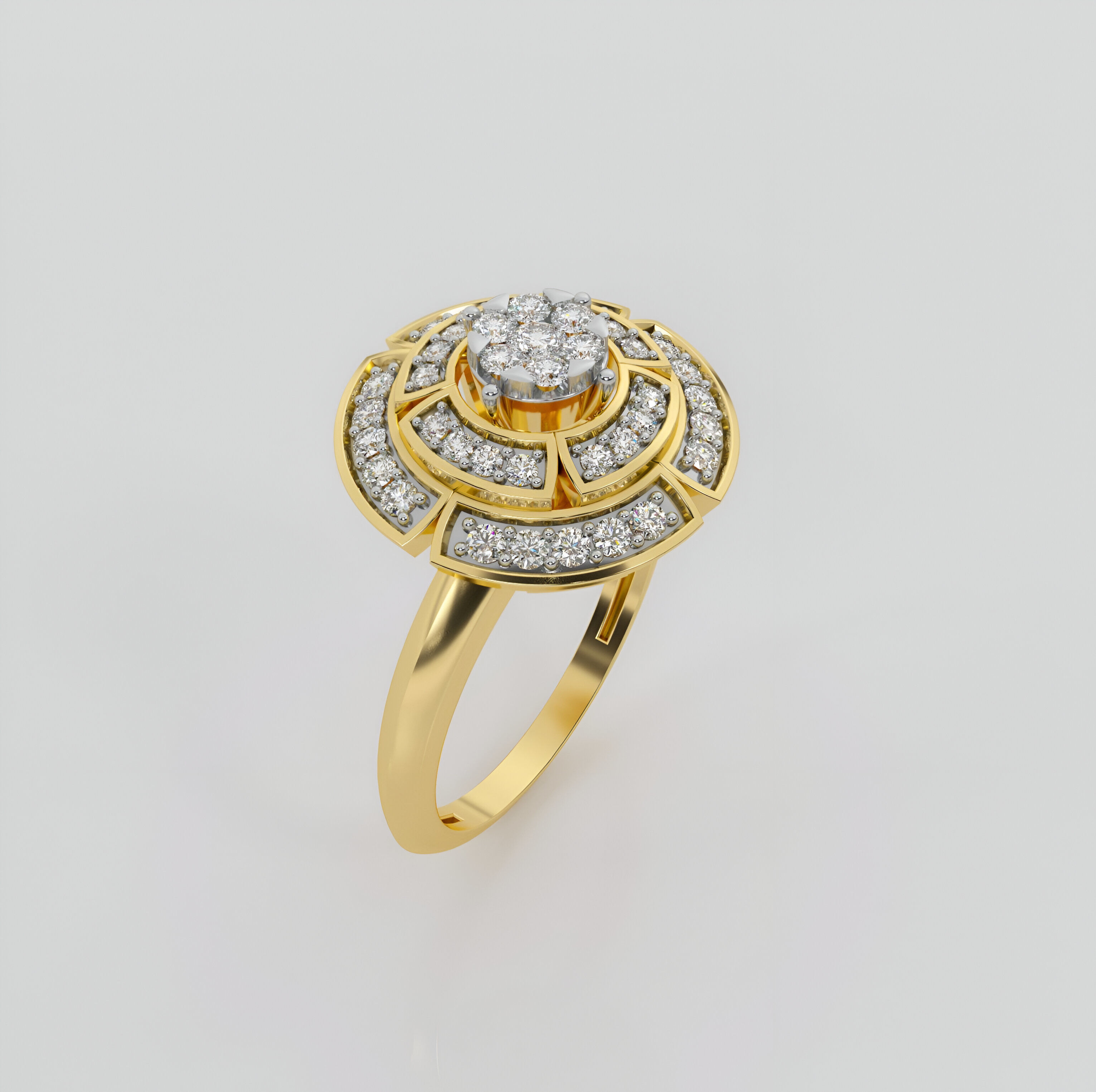Galaxy Diamond Ring 3dm stl obj renders details 3D print model_1