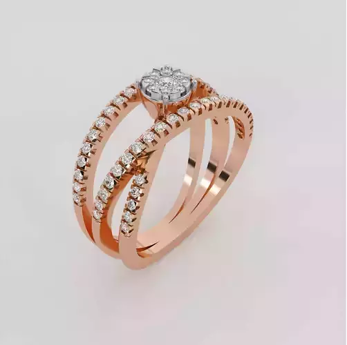 Wire Mesh Diamond Ring 3dm stl obj renders details