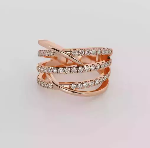 Wire Mesh Diamond Ring 3dm stl obj renders details