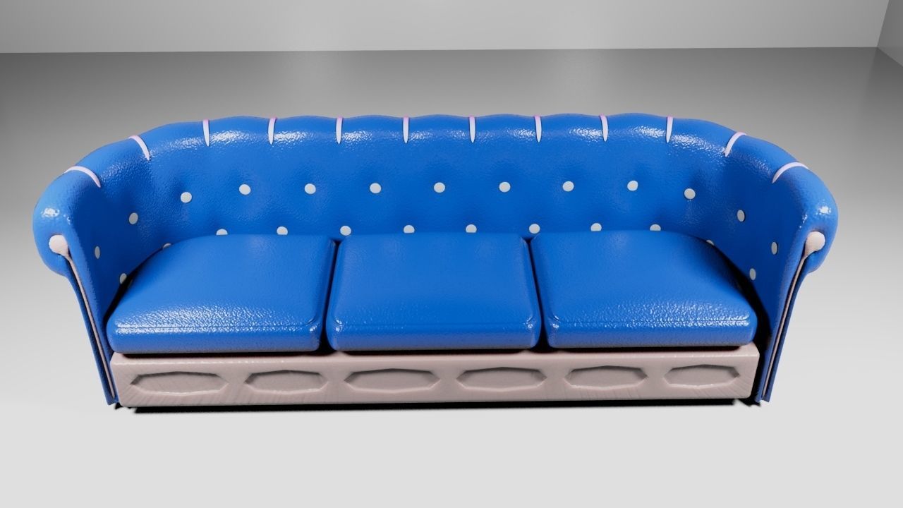 Leather Sofa That is made in Autodesk Maya 3D model_5