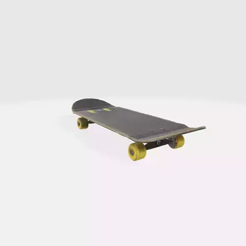 A skateboard with wheels 3D model