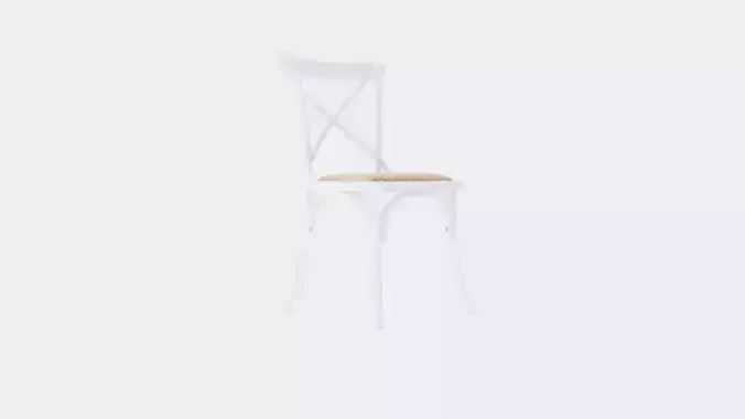 Cross dining chair white
