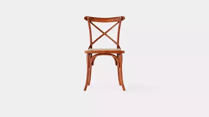 Cross dining chair rich brown