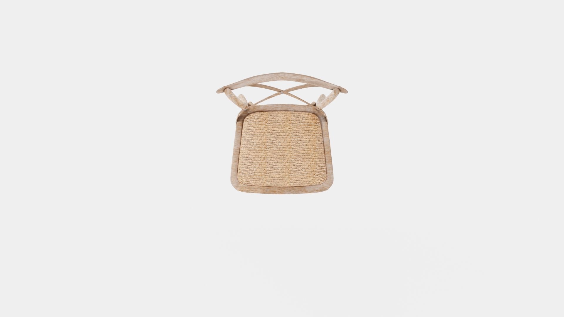 Cross dining chair drifted oak Low-poly 3D model_5