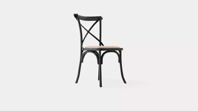 Cross dining chair black