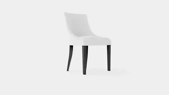 Addison dining chair off-white Low-poly 3D model
