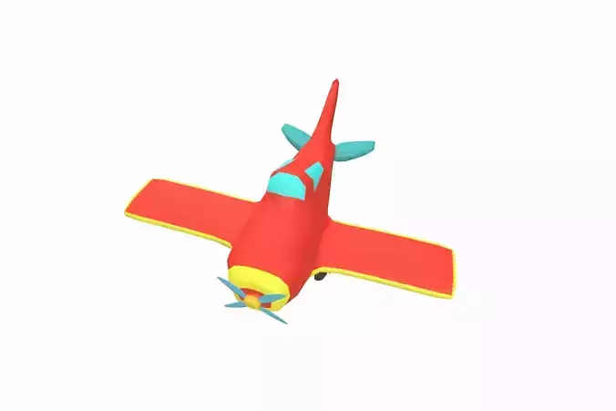 Cartoon Airplane 3d model