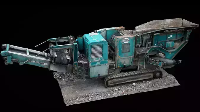 construction-site debris crusher photogrammetry