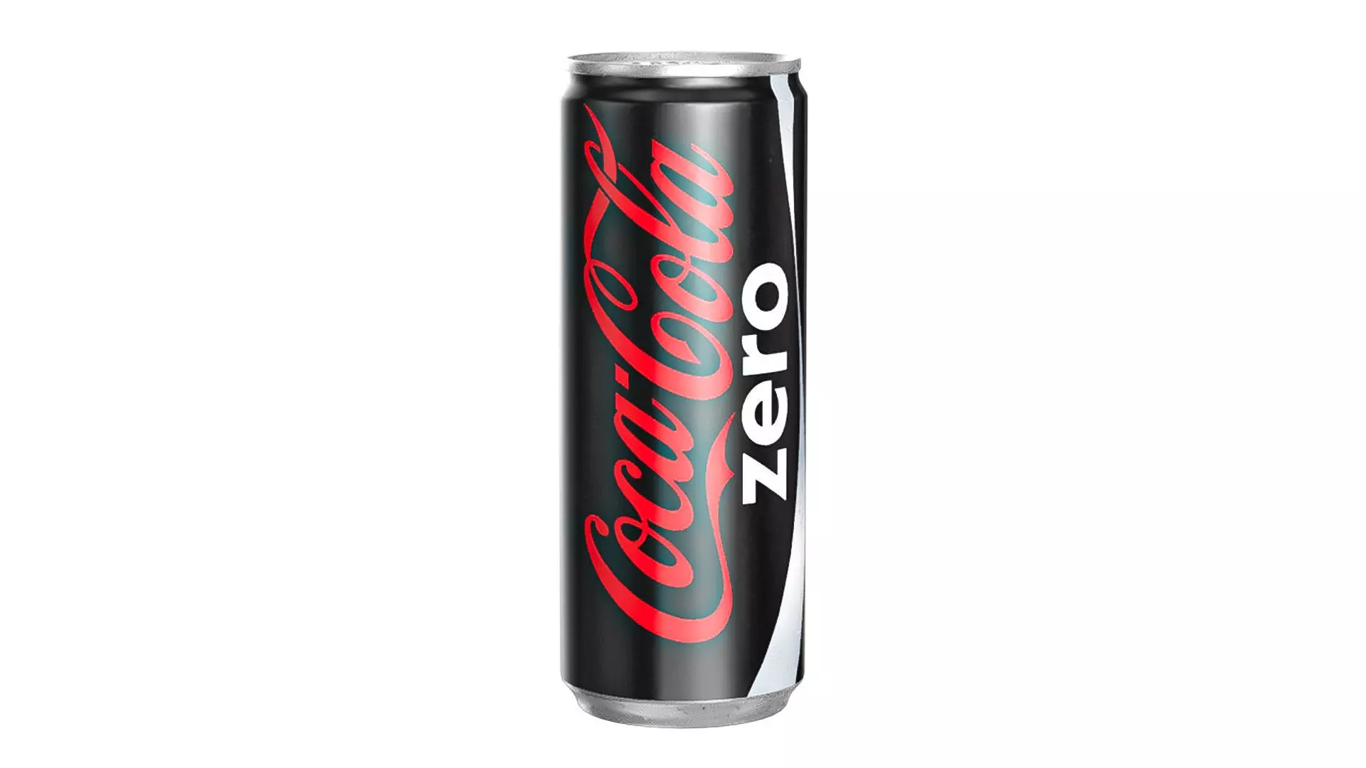 Coca Cola Zero Drink Can Slim 250ml 02 Low-poly 3D model_0