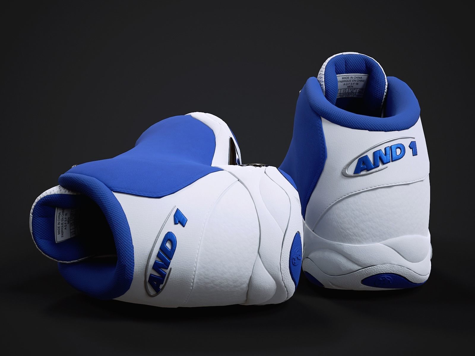 AND1 Tai-Chi sneaker 3 Low-poly 3D model_6