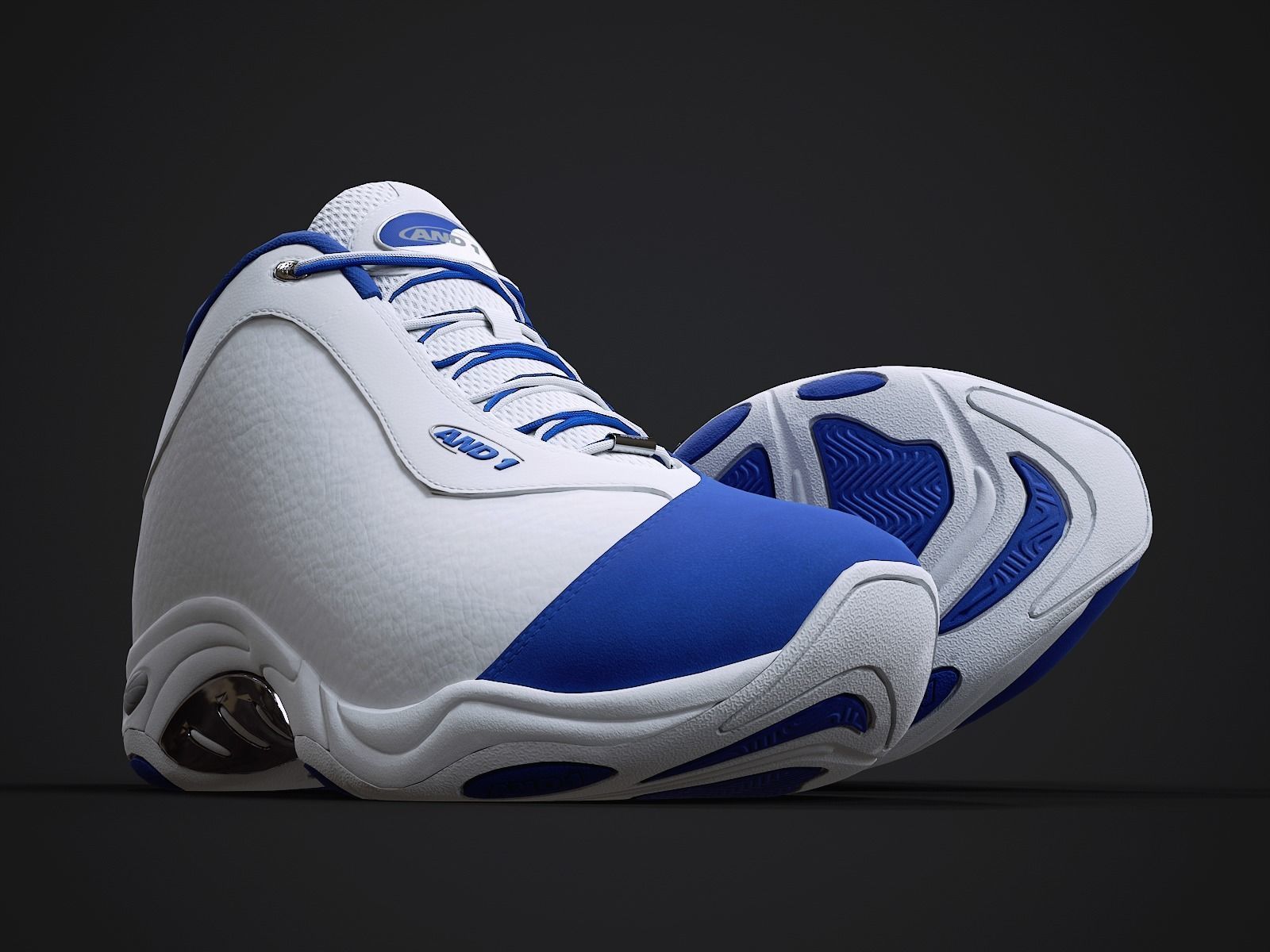 AND1 Tai-Chi sneaker 3 Low-poly 3D model_9