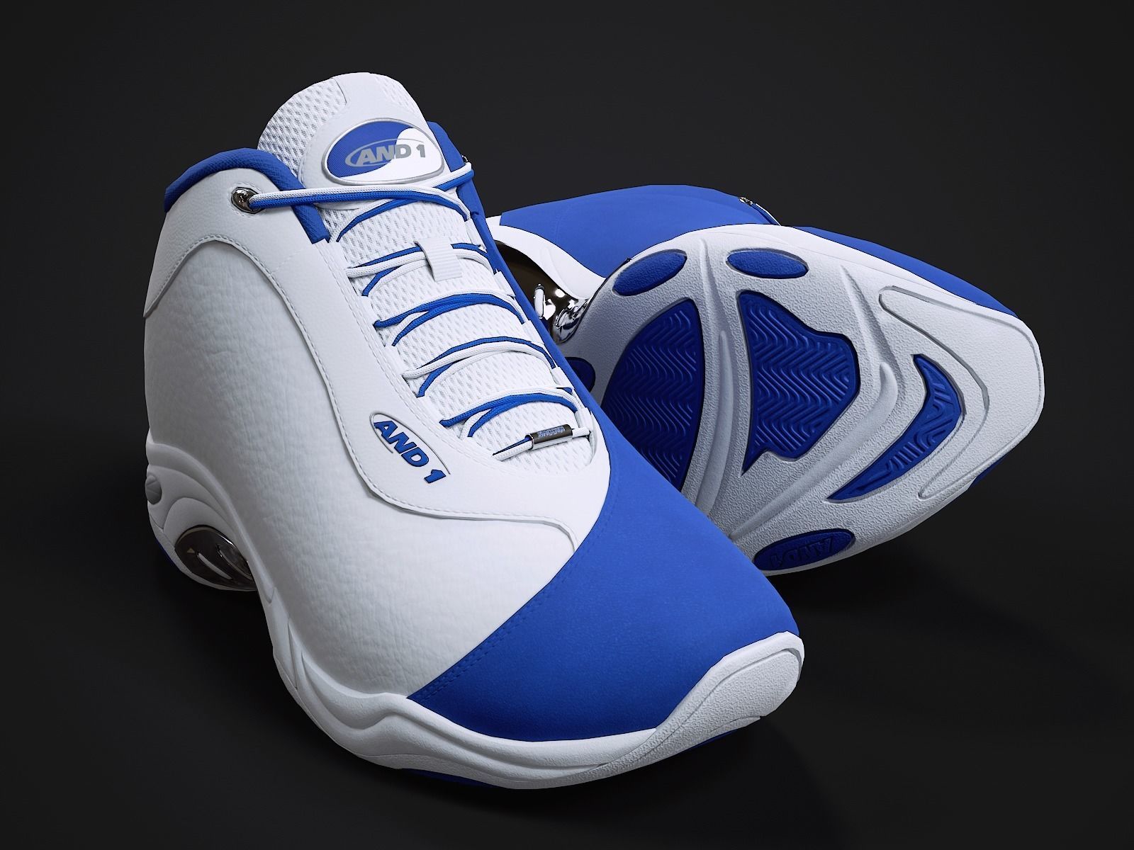 AND1 Tai-Chi sneaker 3 Low-poly 3D model_10