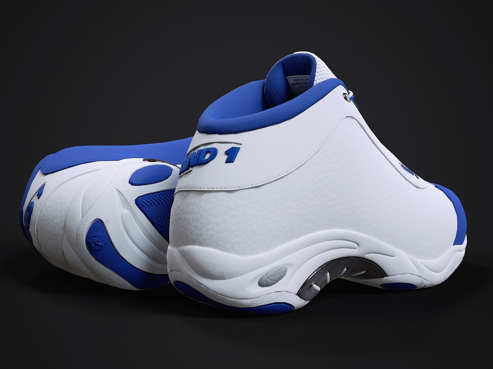 AND1 Tai-Chi sneaker 3 Low-poly 3D model_7