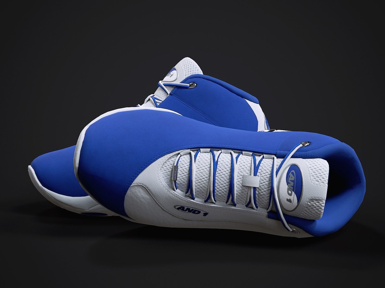 AND1 Tai-Chi sneaker 3 Low-poly 3D model_3