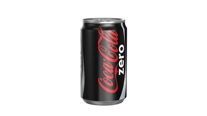 Coca Cola Zero Drink Can Sleek 200ml 03 Low-poly 3D model 6