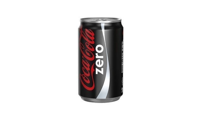 Coca Cola Zero Drink Can Sleek 200ml 03 Low-poly 3D model 5