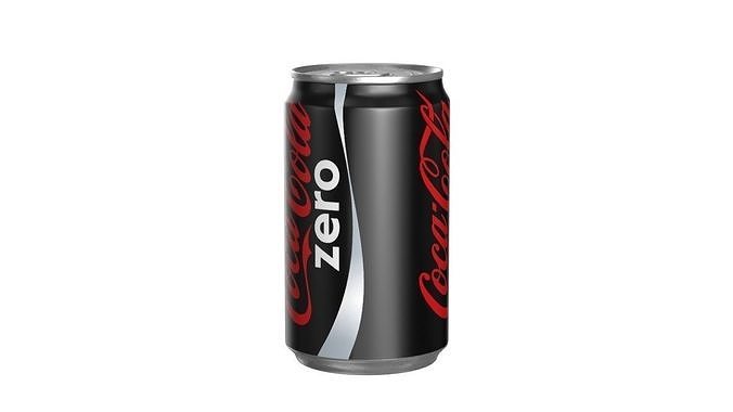 Coca Cola Zero Drink Can Sleek 200ml 03 Low-poly 3D model 7