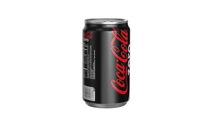 Coca Cola Zero Drink Can Sleek 200ml 03 Low-poly 3D model 2