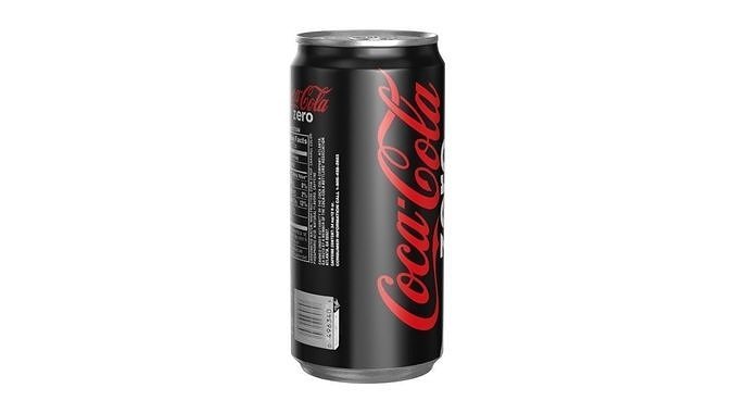 Coca Cola Zero Drink Can Sleek 250ml 04 Low-poly 3D model 2