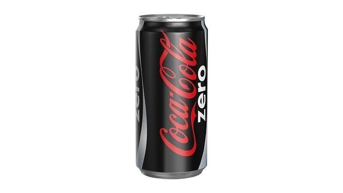 Coca Cola Zero Drink Can Sleek 250ml 04 Low-poly 3D model 6
