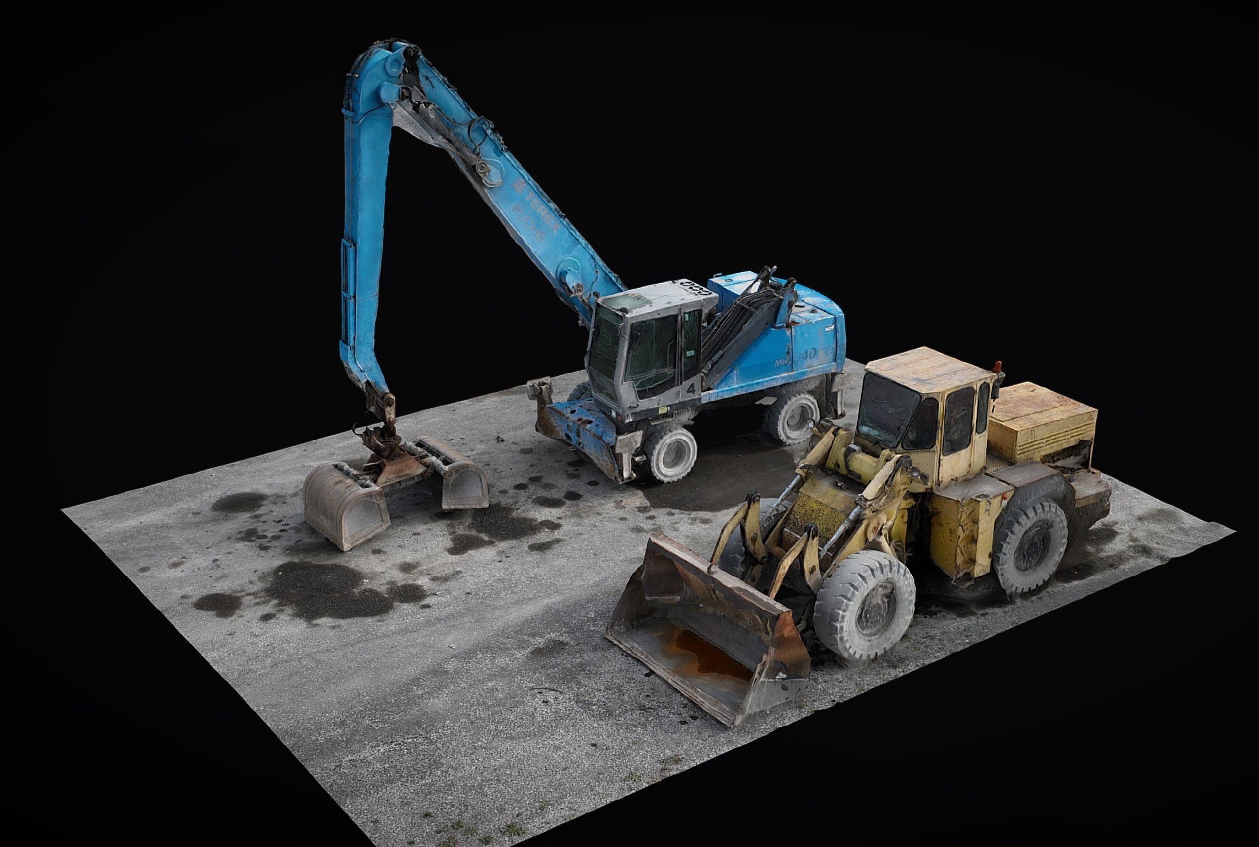 construction-site vehicles photogrammetry Low-poly 3D model_2