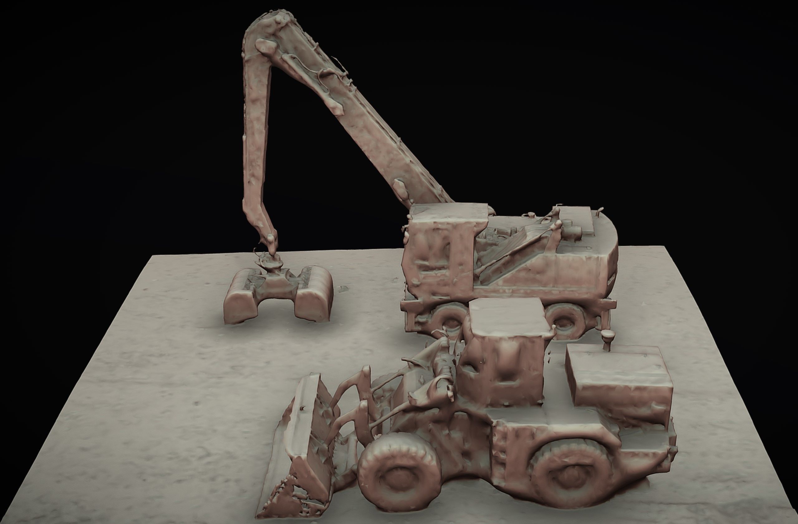 construction-site vehicles photogrammetry Low-poly 3D model_10