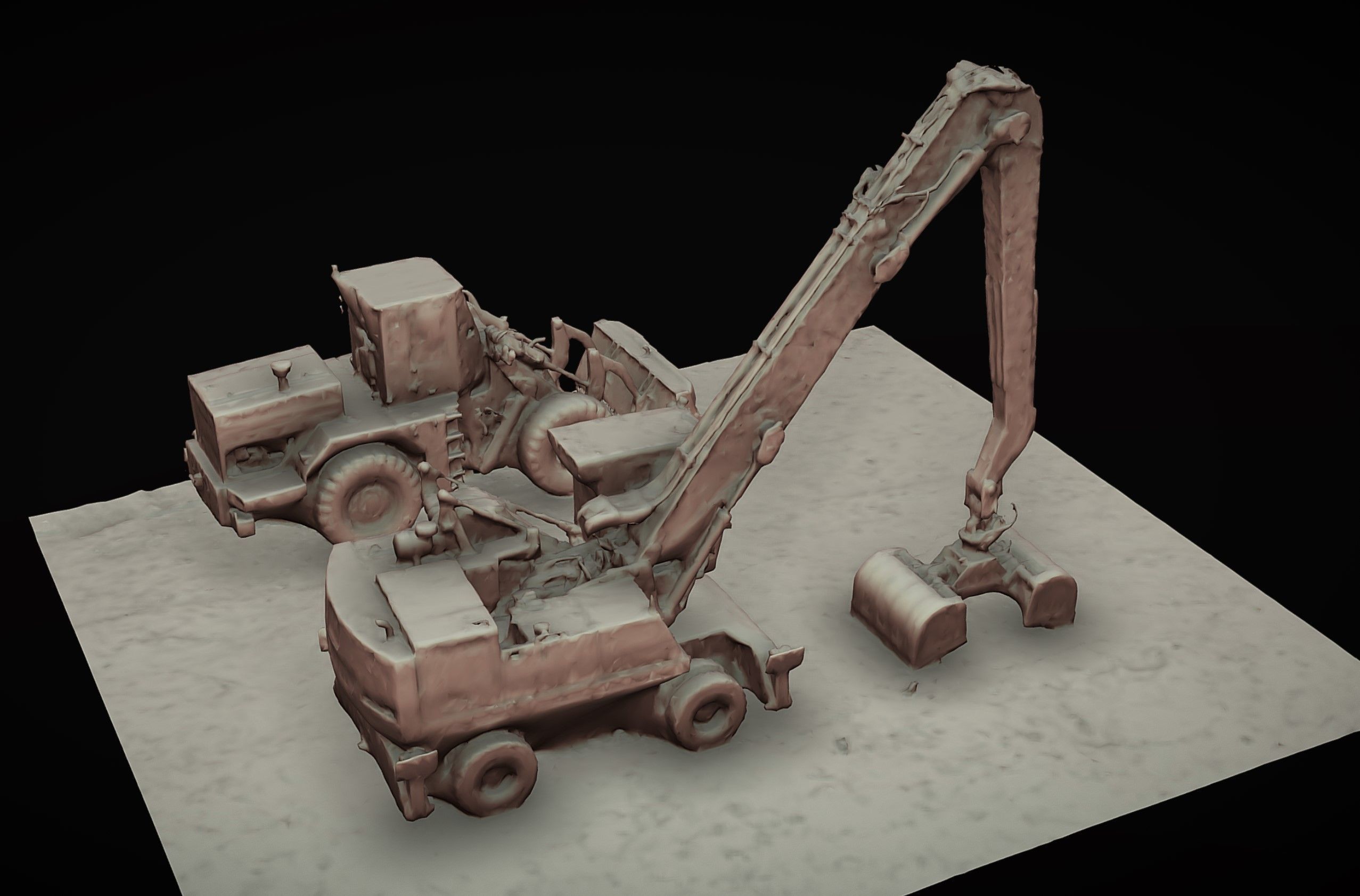 construction-site vehicles photogrammetry Low-poly 3D model_8