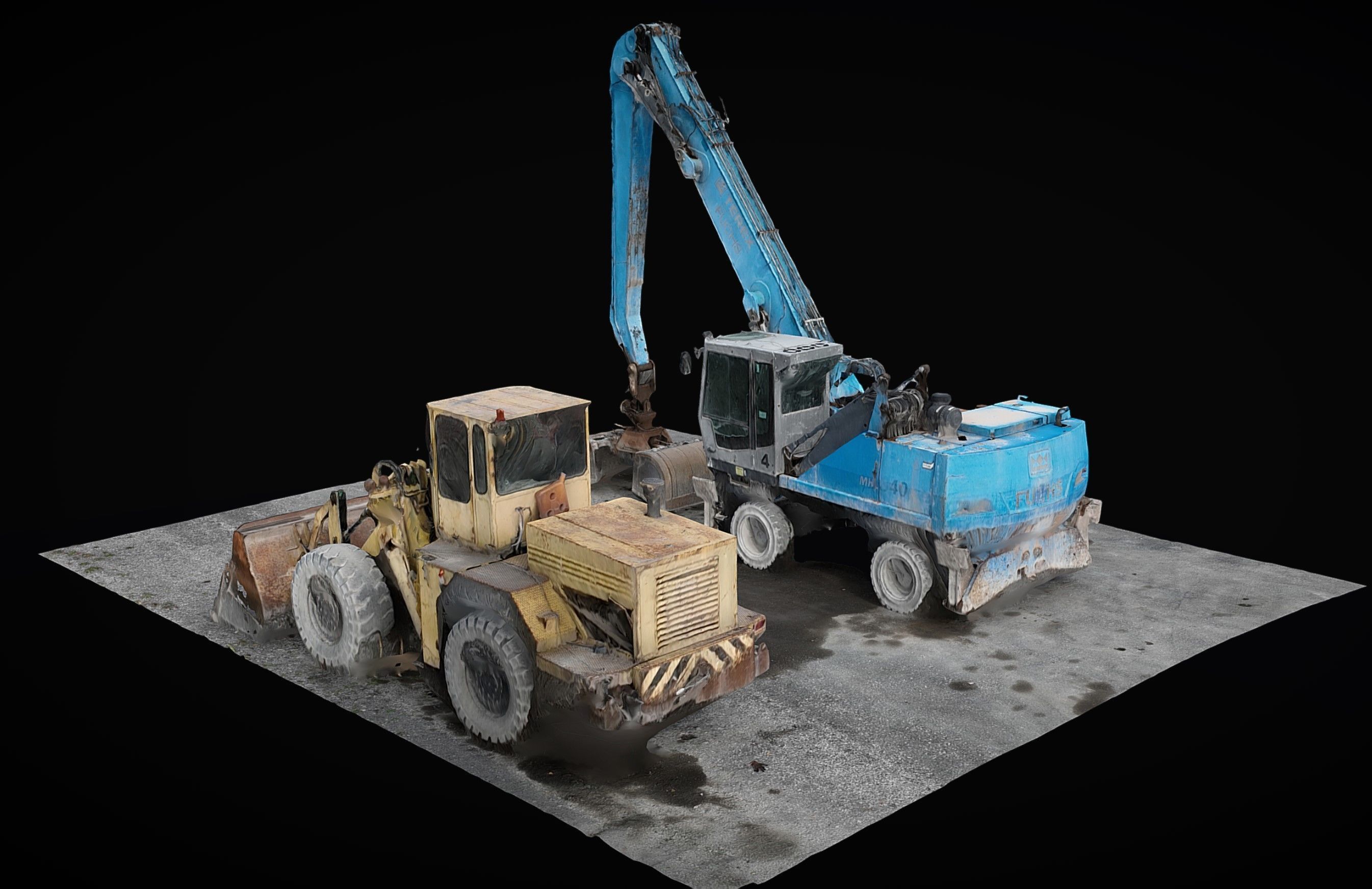 construction-site vehicles photogrammetry Low-poly 3D model_4