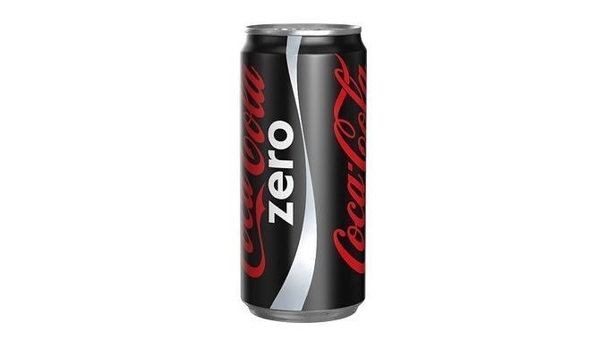 Coca Cola Zero Drink Can Sleek 270ml 05 Low-poly 3D model 7