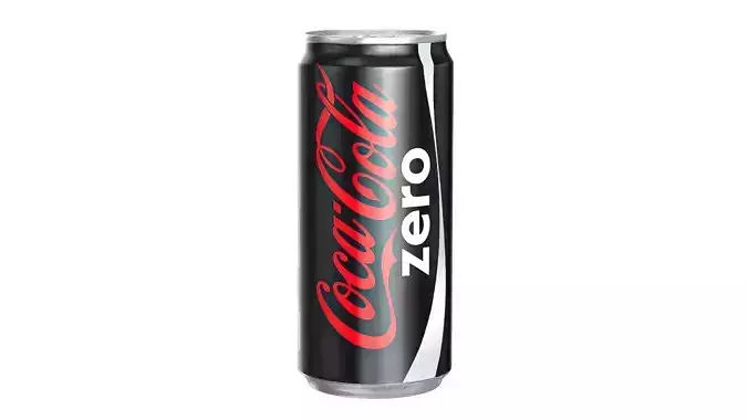 Coca Cola Zero Drink Can Sleek 270ml 05 Low-poly 3D model